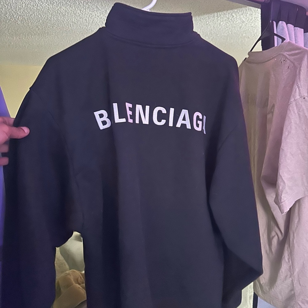 Balenciaga Black Logo Turtleneck